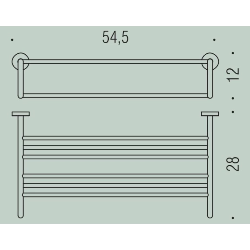 Полка для полотенец 54,5 см Colombo Design Basic B2787