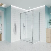 Душевой уголок Veconi Evo E1-SP-CH-10070-01-C9 100x70 см, профиль хром, стекло прозрачное