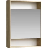 Изображение товара зеркальный шкаф 60x80 см дуб балтийский l/r aqwella city sit0406db