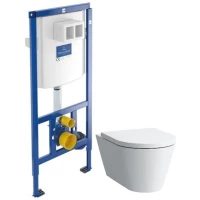 Комплект подвесной унитаз Laufen Kartell by Laufen  8.2033.6.000.000.1 + 8.9133.1.000.000.1 + система инсталляции Villeroy & Boch 92246100