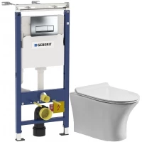 Комплект подвесной унитаз Orange C01-100W + система инсталляции Geberit 458.125.21.1