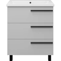 Тумба под раковину Misty Ненси П-Нен-07070-503Я 67 см, напольная, серый матовый