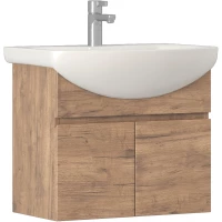 Тумба под раковину Vigo Wing tp.WIN.BAL.60.2D дуб золотой 56 см, подвесная, дуб золотой