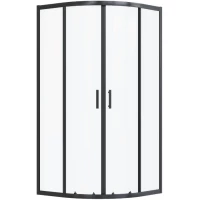 Душевой уголок Santek Вэлия 1WH501791 90x90 см, профиль черный матовый, стекло прозрачное