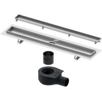 Душевой трап (лоток) Tece TECEdrainline plate 601500 + 650000 + 660016 + 601570 144,5 см, с решеткой, под плитку, хром