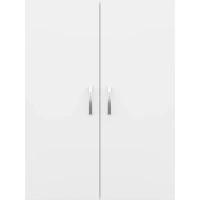 Шкаф двустворчатый Misty Лилия Э-Лил08060-011бф 60x80 см, белый глянец/белый матовый