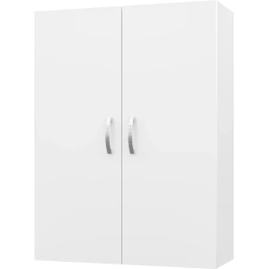 Изображение товара шкаф двустворчатый misty лилия э-лил08060-011бф 60x80 см, белый глянец/белый матовый