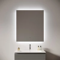 Зеркало Sancos Square 2.0 SQ2.700 70x80 см, с LED-подсветкой, сенсорным выключателем, диммером