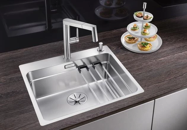 Кухонная мойка Blanco Etagon 500-IF/A InFino зеркальная полированная сталь 521748 кухонная мойка blanco etagon 8 infino алюметаллик 525189