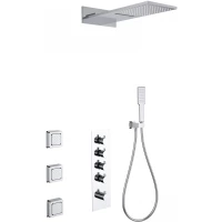 Душевой комплект Wonzon & Woghand WW-D4100-A-CR 230 мм, с термостатом, хром