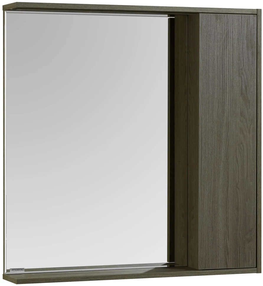 Зеркальный шкаф 80x83,3 см грецкий орех R Акватон Стоун 1A228302SXC80