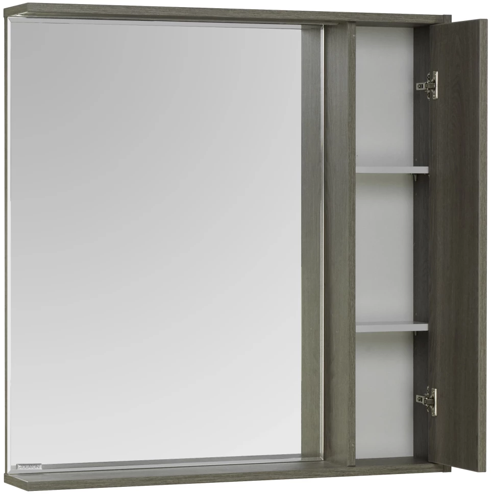 Зеркальный шкаф грецкий орех 80х83,3 см Акватон Стоун 1A228302SXC80 - фото 2