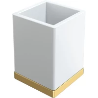 Стакан для зубных щеток Boheme Qubic 10961-G настольный, золотой