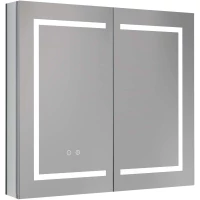 Зеркальный шкаф Aquatek AQ7804-MLC 80x70 см, с LED-подсветкой, сенсорным выключателем, антизапотеванием