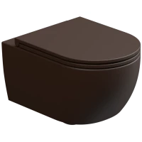 Унитаз подвесной GSG Like LKWCSOEC035 безободковый, торнадо, какао матовый