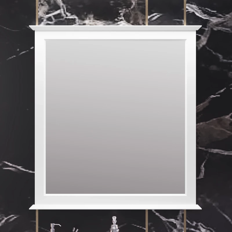 Зеркало 84,2x94,5 см белый матовый Opadiris Кантара