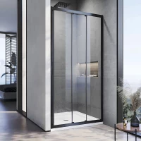 Душевая дверь Veconi Vianno VN28B-90-01-C8 90 см, профиль черный матовый, стекло прозрачное