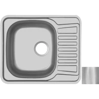 Кухонная мойка матовая сталь Ukinox Комфорт COM580.488 -GT5K 2L