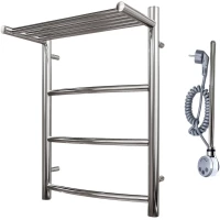 Полотенцесушитель электрический Point Афина с полкой П3 PN04146PE 600x432, ТЭН левый/правый, хром