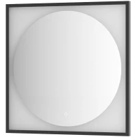 Зеркало 80x80 см черный матовый Defesto Eclipse DF 2233S
