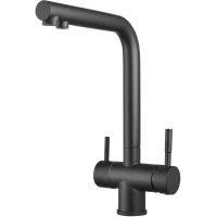 Смеситель для кухни Shevanik S468H с подключением к фильтру, черный матовый
