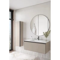 Комплект мебели Armadi Art Quatro Daphne 790-M1-100-D-A + 793-100-W + 545-100-GM 101 см, подвесной, бежевый матовый