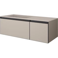 Тумба с раковиной Armadi Art Quatro Daphne 790-M2-120-D-A + 793-120-D-L 121 см L, подвесная, бежевый матовый