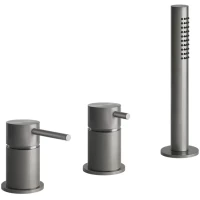 Смеситель на борт ванны Gessi Gessi316 54043#239 с душевым гарнитуром, нержавеющая сталь