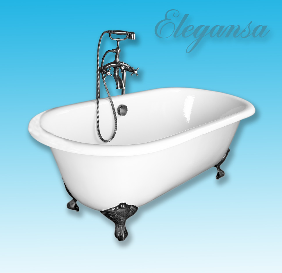 Чугунная ванна 167,6x76,5 см Elegansa Gretta Chrome V0000047