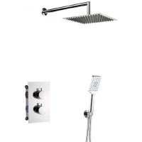 Душевой комплект AQG Alpha 19ALTEC22502 250 мм, с термостатом, хром