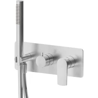 Смеситель для ванны Newform Haka 72069E.59.066 встраиваемый, с душевым гарнитуром, нержавеющая сталь