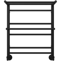 Полотенцесушитель водяной Aquatek Альфа П7 AQ RRP0760BL 600x530, черный матовый