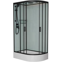 Душевая кабина 120x80x220 см Frank F412/1L Black 143009 прозрачное