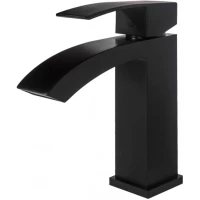 Смеситель для раковины Hansberge Cubito H1077BL черный матовый