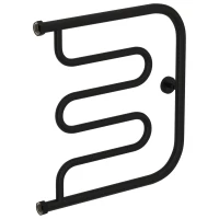 Полотенцесушитель водяной 500x500 черный матовый Сунержа Лира+ 31-4011-5050