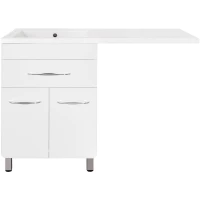 Тумба с раковиной белый глянец 120 см Style Line Валеро ЛС-00000578 + СС-00000367