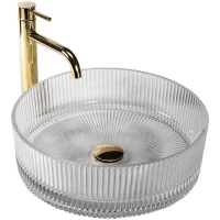 Раковина-чаша Rea Ingrid REA-U0278 39,5x39,5 см, накладная, прозрачный