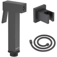 Гигиенический душ Aquatek AQ2053MB с держателем, шлангом, черный матовый