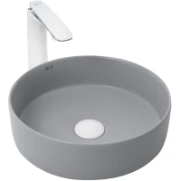 Раковина-чаша WeltWasser Elbach 3134 MFG 10000004513 35,5x35,5 см, накладная, светло-серый матовый