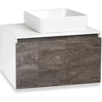 Тумба железный камень/белый 80 см Runo Бари 00-00001379