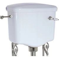 Бачок для унитаза низкий с отверстием для ручки слива Migliore Bella 20615 белый