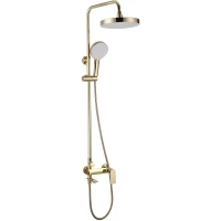 Душевая система Rea Veneta REA-P7842 250 мм, со смесителем, золотой