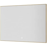 Зеркало Armadi Art 543-100-G 100x70 см, с LED-подсветкой, сенсорным выключателем, диммером, антизапотеванием, золотой