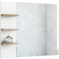 Зеркало 80x70 см белый матовый/вяз швейцарский Sanflor Ингрид C000005875