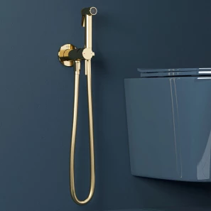 Изображение товара гигиенический душ teska pulito btk6801 со смесителем, золотой