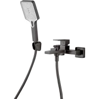 Смеситель для ванны Knotlor Stable KN-22/GM с душевым гарнитуром, вороненая сталь