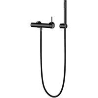 Смеситель для душа Knotlor Eclipse SS-22/BL с душевым гарнитуром, черный матовый