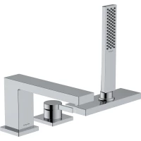 Смеситель на борт ванны Hansgrohe Tecturis E 73443000 с душевым гарнитуром, хром