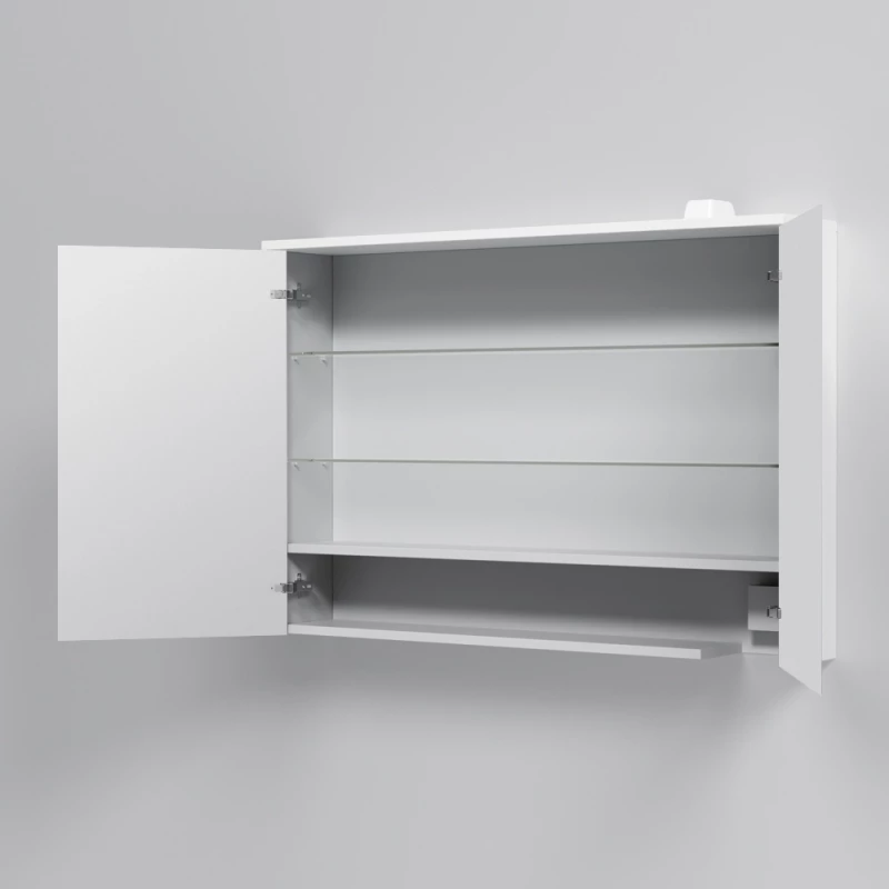 Зеркальный шкаф 100x68 см белый глянец Am.Pm Spirit V2.0 M70AMCX1001WG