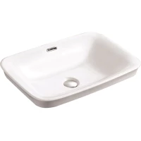 Раковина CeramaLux 78444 60x41 см, встраиваемая сверху, белый